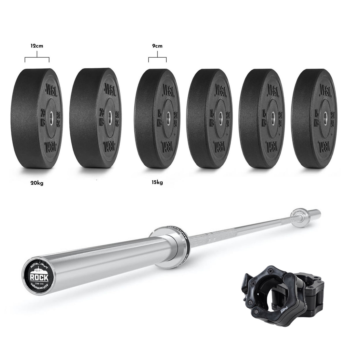 Fuel Fitness Hantelset Olympia 100kg inkl. Stange