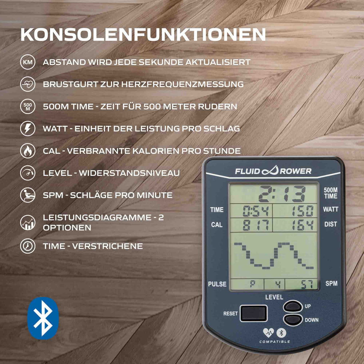 Fluid Rower Rudergerät Viking PRO XL