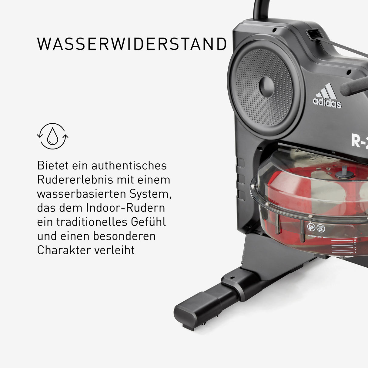 adidas R-21 Water Rower Bluetooth Wasserrudergerät