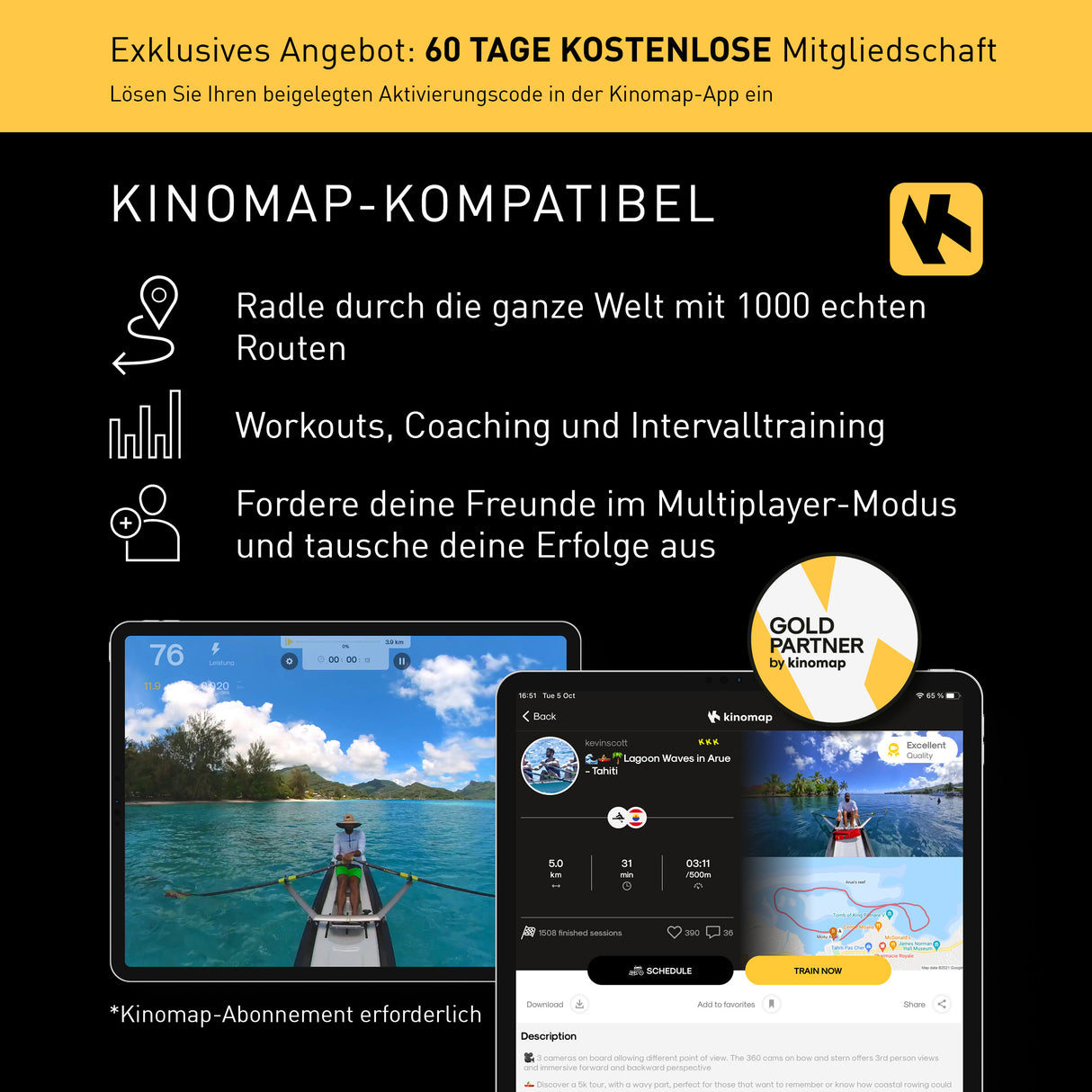 adidas R-21 Water Rower Bluetooth Wasserrudergerät