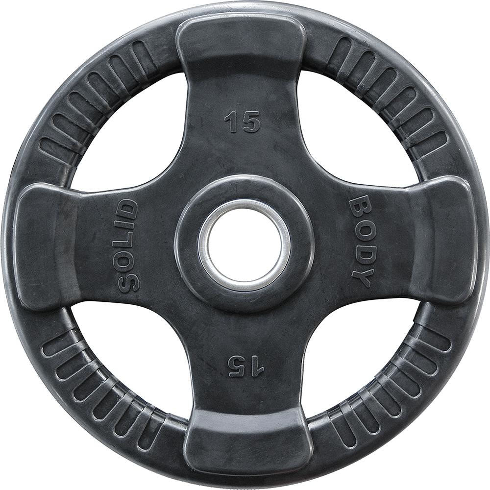 Body-Solid Rubber 4 Grip Olympische Hantelscheiben 1x 15kg
