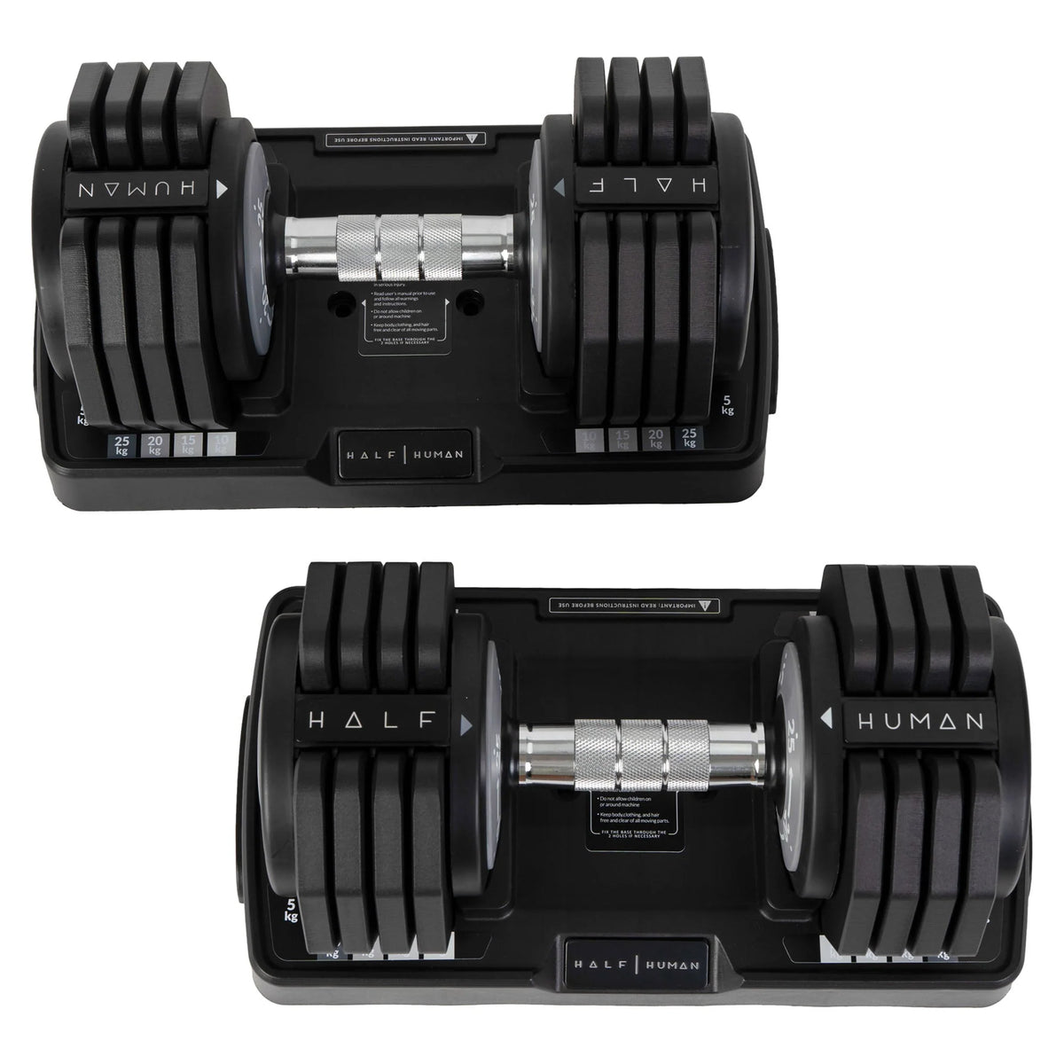 Half Human 2x 25kg verstellbares Hantel-Set