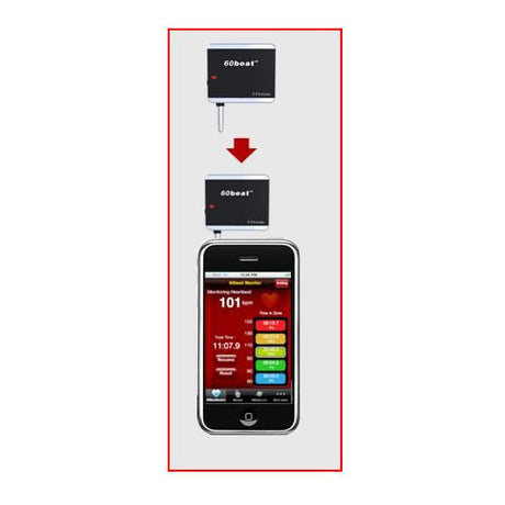 60beat Heart Rate RX Receiver/ Dongle für iPhone inkl. Brustgurt