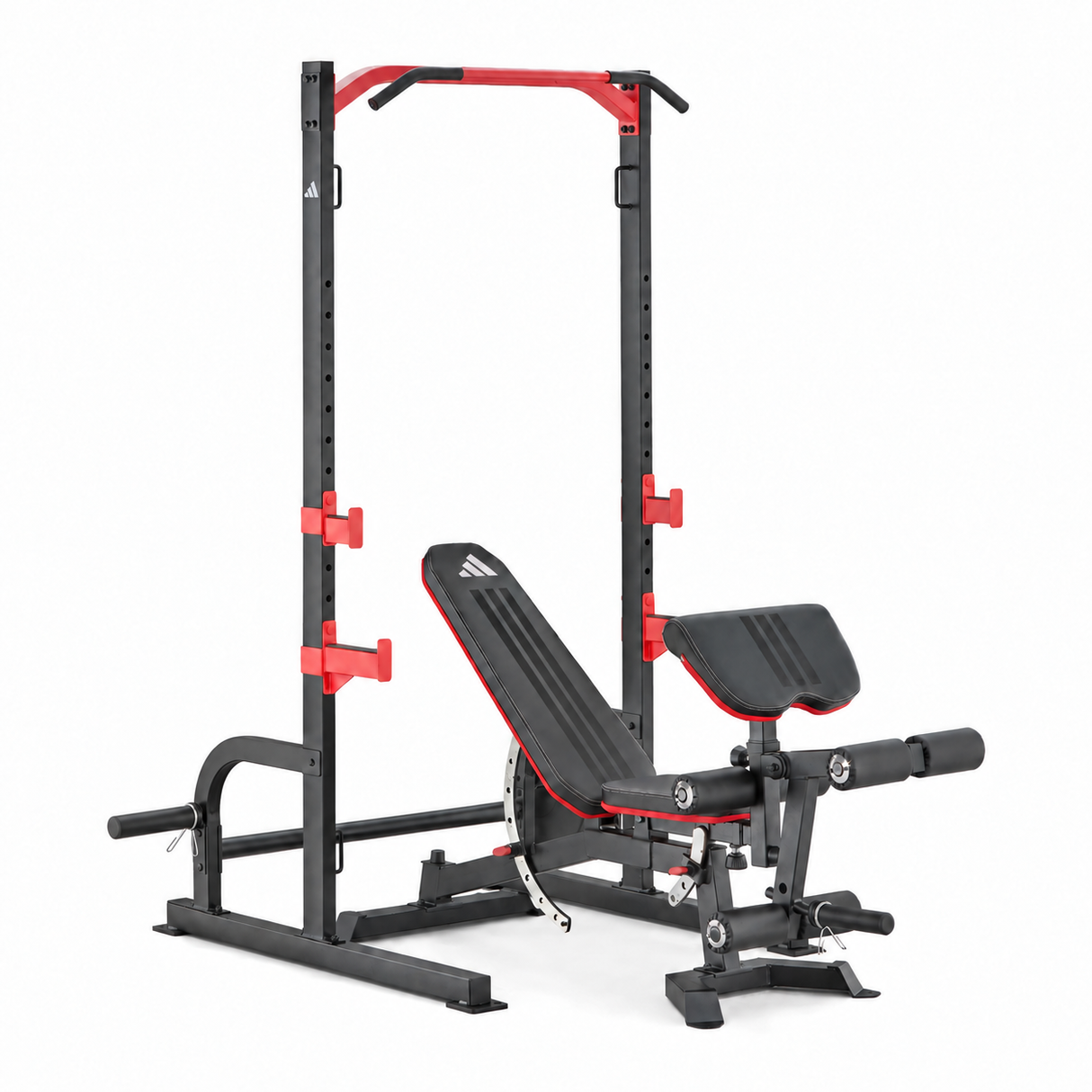 adidas Power Rack Set inkl. Utility Bench mit Bizeps-Curlpult & Beincurler
