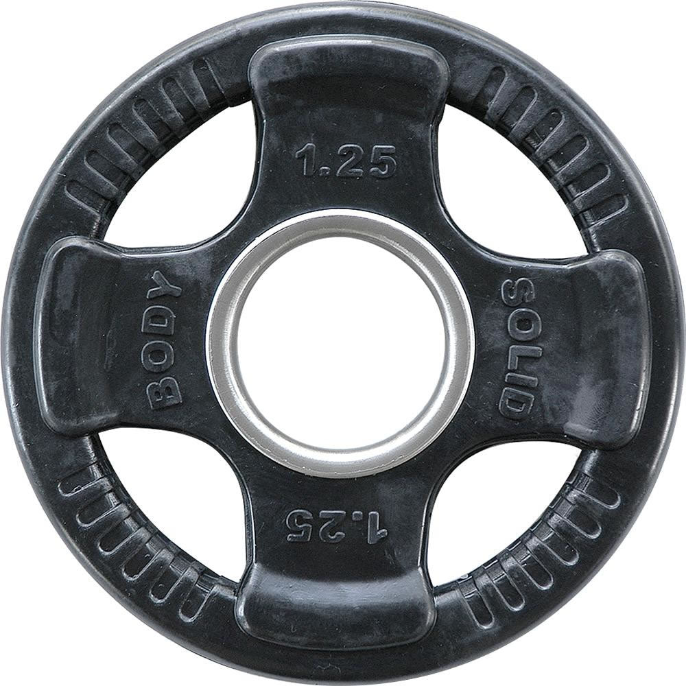 Body-Solid Rubber 4 Grip Olympische Hantelscheiben 1x 1,25kg