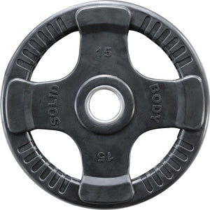 Body-Solid Rubber 4 Grip Olympische Hantelscheiben 1x 15kg