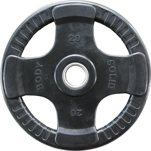 Body-Solid Rubber 4 Grip Olympische Hantelscheiben 1x 20kg