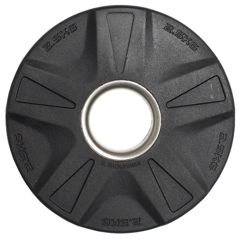 CARDIOfitness Olympia-Hantelscheibe Gummi mit Stahleinsatz 50mm 2,5kg
