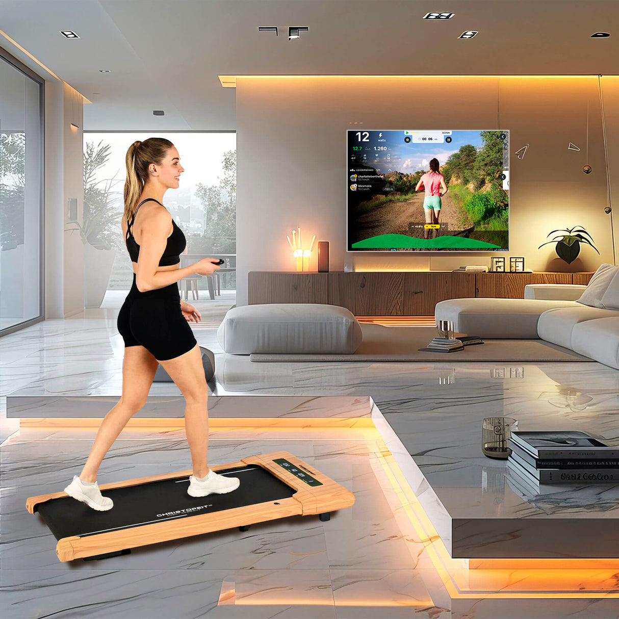 Christopeit Walking Pad 4.2 Holzdesign