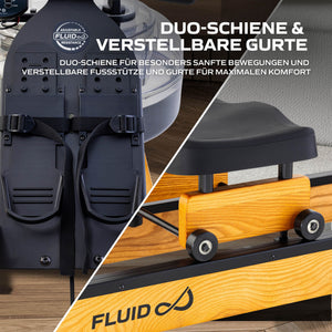 Fluid Rower Rudergerät Apollo XL Buche