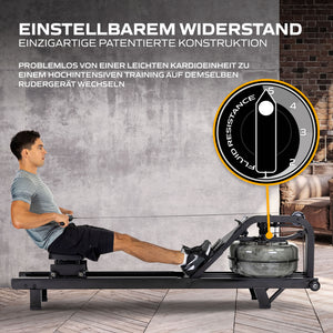 Fluid Rower Rudergerät NEON Pro V Black