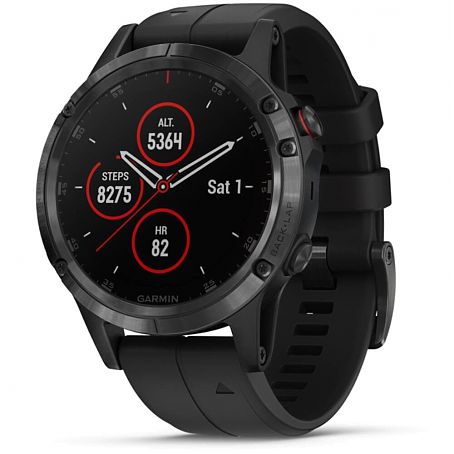 Garmin Laufuhr Fenix 5S Saphir Schwarz/schwarzes Armband