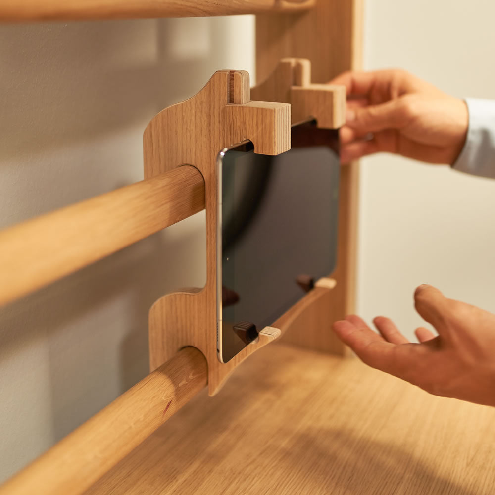 Heimholz Tablethalterung Eiche für Sprossenwand