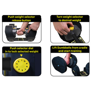 MX Select MX30 verstellbares Kurzhantel-Set