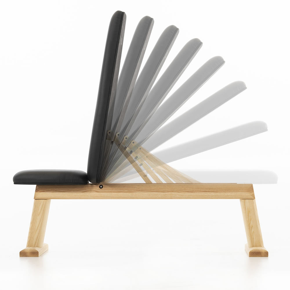 NOHrD WeightBench Nussbaum Kunstleder Schwarz