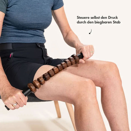 styleholz Faszienstab Woodstick Flex Dunkel Walnuss